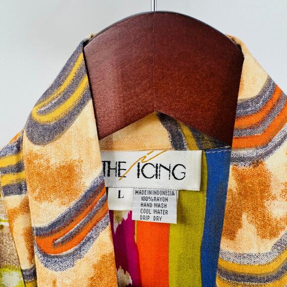 Vintage The Icing Blazer & Skirt Set Long Sleeve Patchwork Jacket Size L - Picture 5 of 15